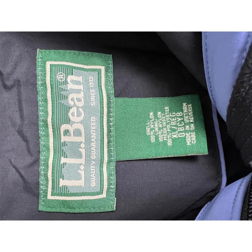 L.L. Bean Men’s Hooded Waterproof Jacket Black Blue XL Regular - Picture 5 of 5